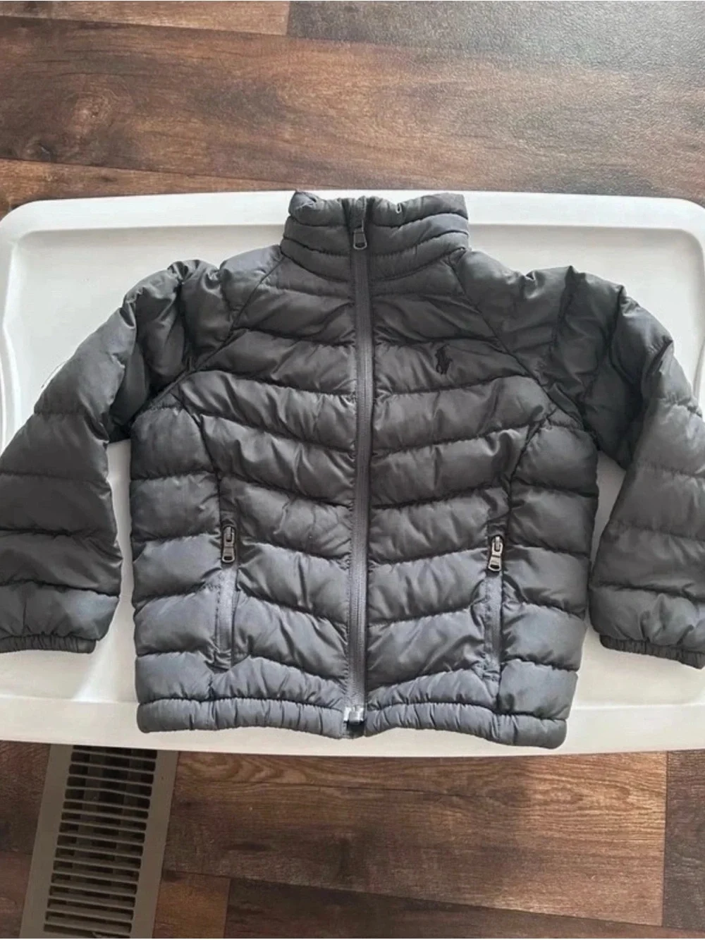Ralph Lauren Kids Gray Quilted Puffer Jacket